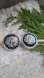 Vintage Medusa Clip Earrings