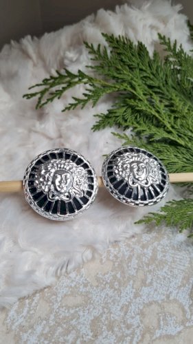 Boucles doreilles - clips vintage  Médusa