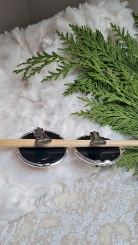 Boucles doreilles - clips vintage  Médusa