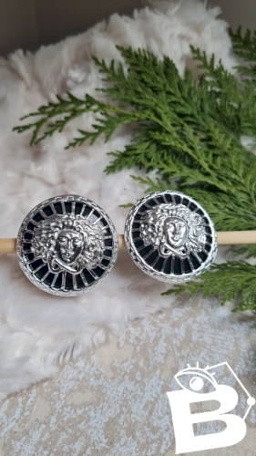 Boucles doreilles - clips vintage  Médusa