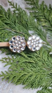 Boucles doreilles - clips vintage -seventies