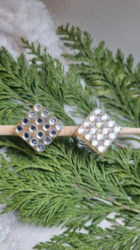 Boucles doreilles - clips vintage -seventies