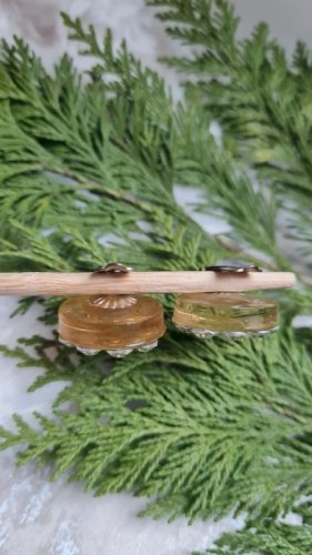 Boucles doreilles - clips vintage -seventies