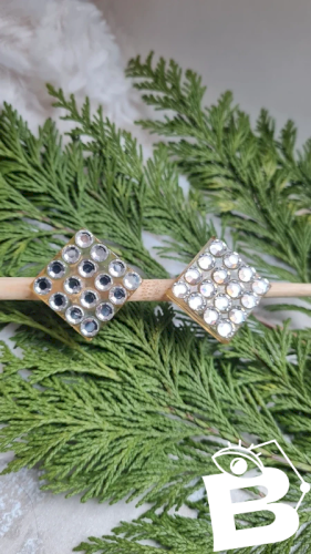 Boucles doreilles - clips vintage -seventies