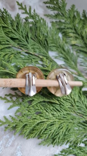 Boucles doreilles - clips vintage -seventies