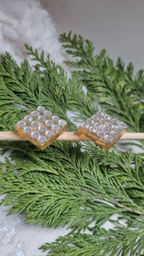 Boucles doreilles - clips vintage -seventies