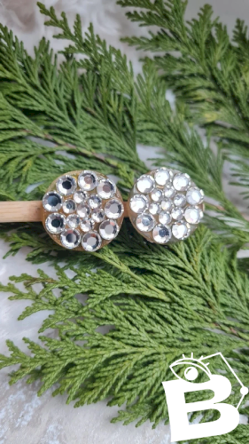 Boucles doreilles - clips vintage -seventies