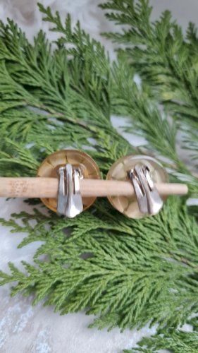 Boucles doreilles - clips vintage -seventies