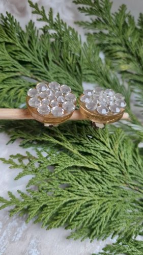 Boucles doreilles - clips vintage -seventies