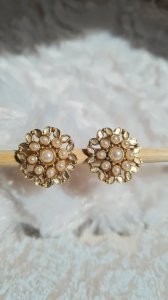Boucles doreilles - clips vintage signés past times