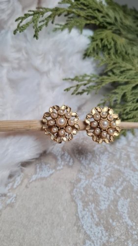 Boucles doreilles - clips vintage signés past times