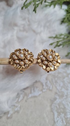 Boucles doreilles - clips vintage signés past times