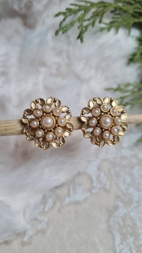Boucles doreilles - clips vintage signés past times