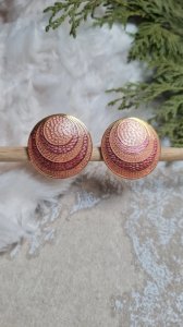 Vintage SITI pink clip earrings