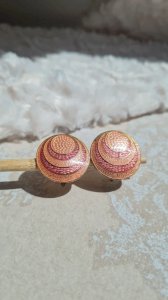 Boucles doreilles - clips vintage SITI rose