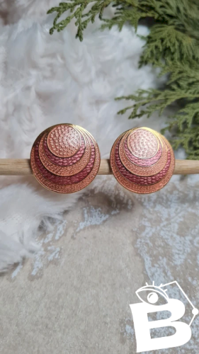 Boucles doreilles - clips vintage SITI rose