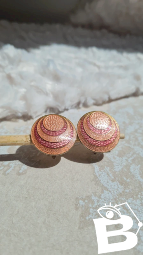 Boucles doreilles - clips vintage SITI rose