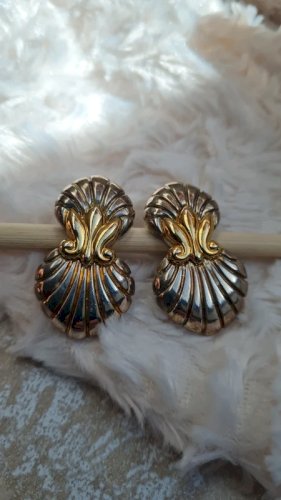Boucles doreilles coquillages - clips - chic style baroque - bijoux