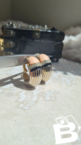 Boucles doreilles Craft - clips  vintage