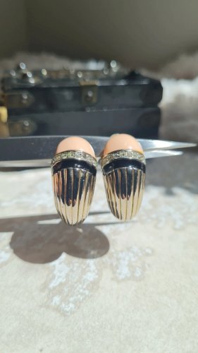 Boucles doreilles Craft - clips  vintage