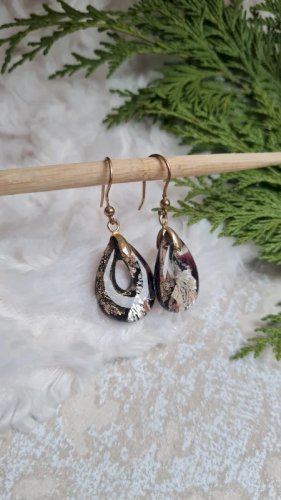 Boucles doreilles - en verre style Murano