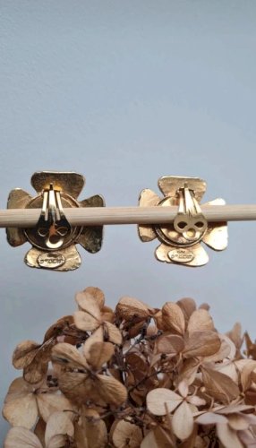 Boucles doreilles Jacky de G. - croix - vintage