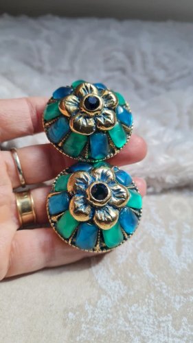 Boucles doreilles kalinger - clips vintage