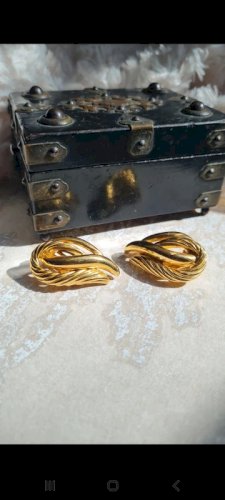 Boucles doreilles Lanvin - clips - vintage