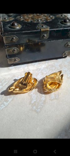 Boucles doreilles Lanvin - clips - vintage