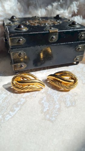 Boucles doreilles Lanvin - clips - vintage