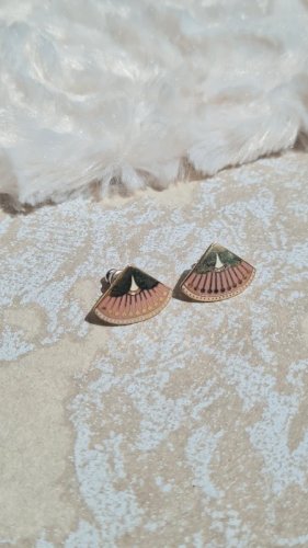 Boucles doreilles Laurel Burch émaillées