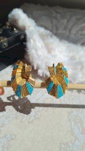Boucles doreilles Orena - clips vintage