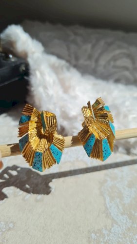 Boucles doreilles Orena - clips vintage