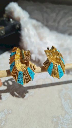 Boucles doreilles Orena - clips vintage