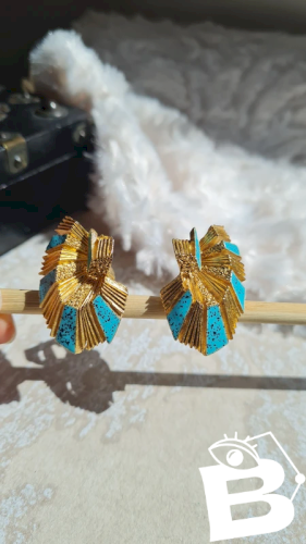 Boucles doreilles Orena - clips vintage