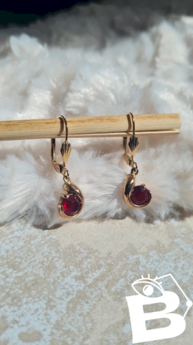 Boucles doreilles pendante - plaqué or