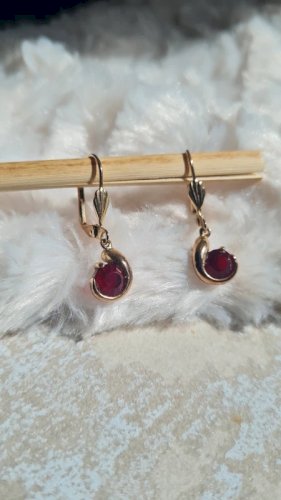 Boucles doreilles pendante - plaqué or