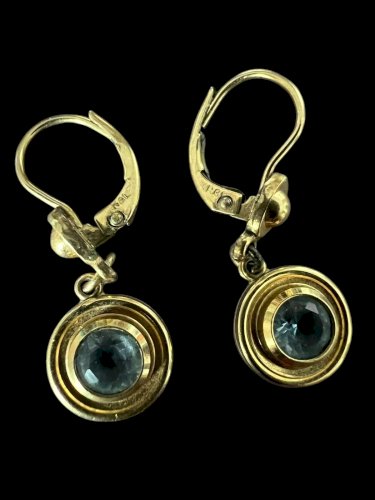 Boucles D’Oreilles, Plaqué Or  Vintage, Pendantes Oreilles Percees 1925 K &L
