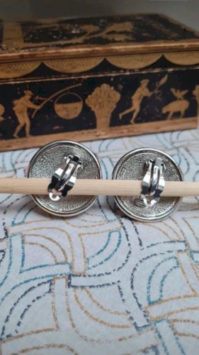 Boucles doreilles Rochas Paris - clips- Vintage