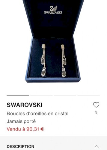 Boucles doreilles Swarovski : cristaux