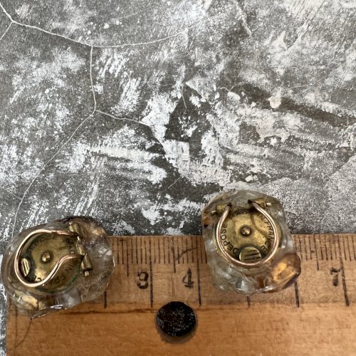 Boucles d’oreilles Talosel modèle déposé France  Vers 1950,  H. Perrichon