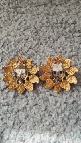 Boucles doreilles - tournesols - clips vintage - Anne Ghez années 80