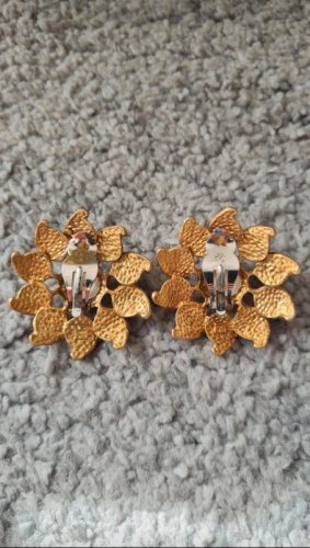 Boucles doreilles - tournesols - clips vintage - Anne Ghez années 80