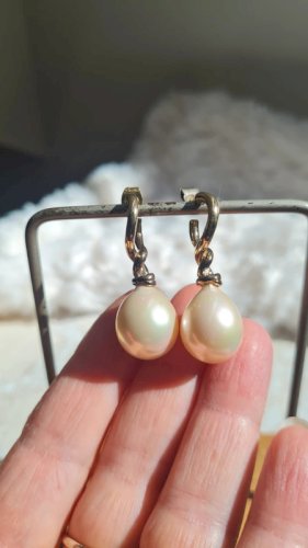 boucles doreilles vermeil en argent 925 et fausses perles