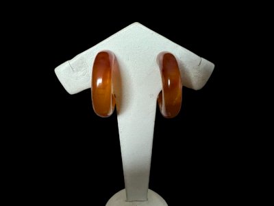 Vintage Bakelite clip earrings circa 1930/1950 Chic Retro Hoop