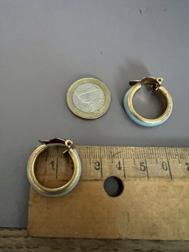 Boucles d’oreilles vintage clips bicolore vers 1950 créoles Élégantes Chic Retro