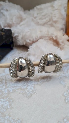 Boucles doreilles - vintage- clips - Bozart - Italie