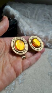 Boucles doreilles Yves saint laurent - clips vintage