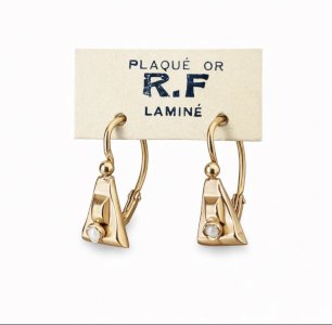 Boucles Dormeuses Anciennes Plaqué Or Perles Vers 1900 Stock Neuf Vintage Rare