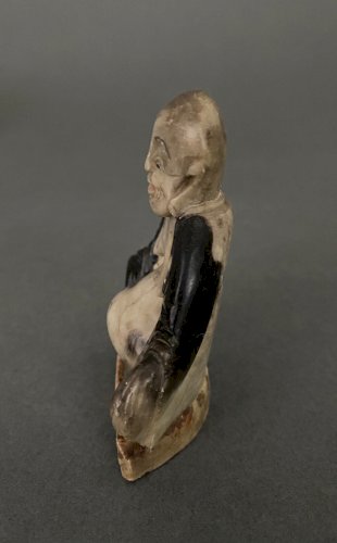 Bouddha en pierre de lave XXe sculpture H5510